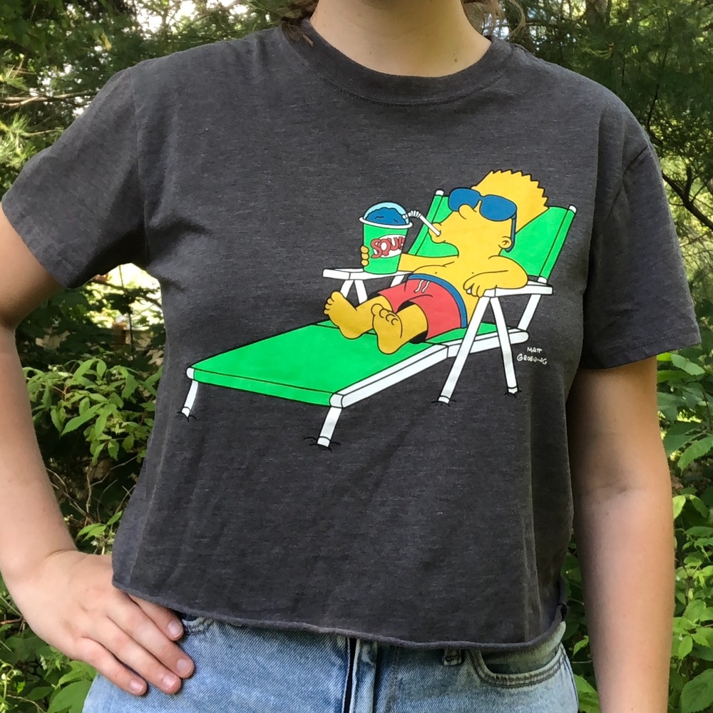 Bart Simpson Crop Top Shirt